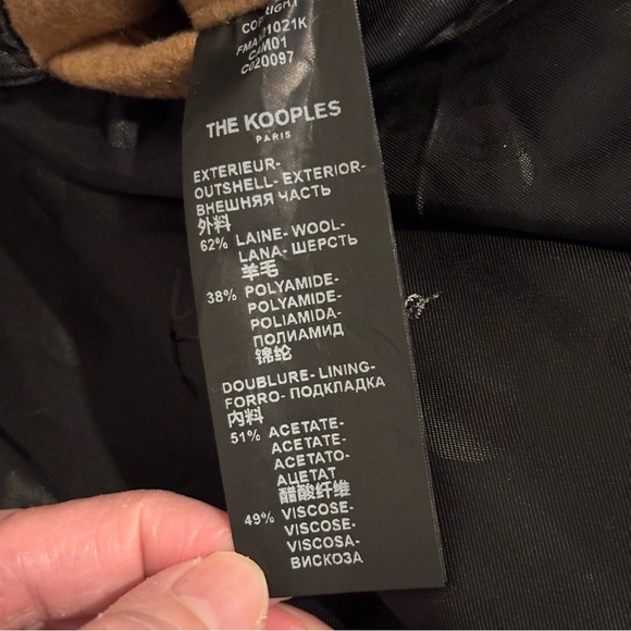 The Kooples Camel Wool Coat NWT $685 - Picture 8 of 10